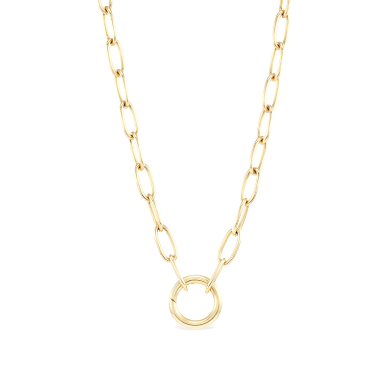 14k yellow gold paperclip Sardinia Chain II w/ Gold Clasp Marlo Laz Tiny Gods