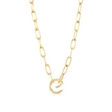 14k yellow gold paperclip Sardinia Chain II w/ Gold Clasp Marlo Laz Tiny Gods