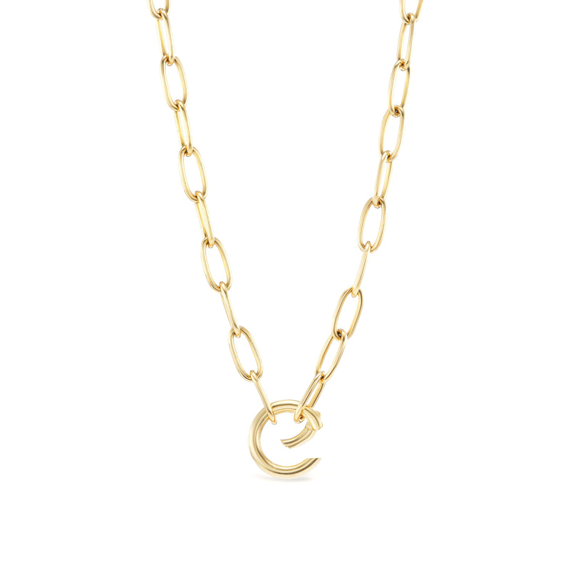 14k yellow gold paperclip Sardinia Chain II w/ Gold Clasp Marlo Laz Tiny Gods