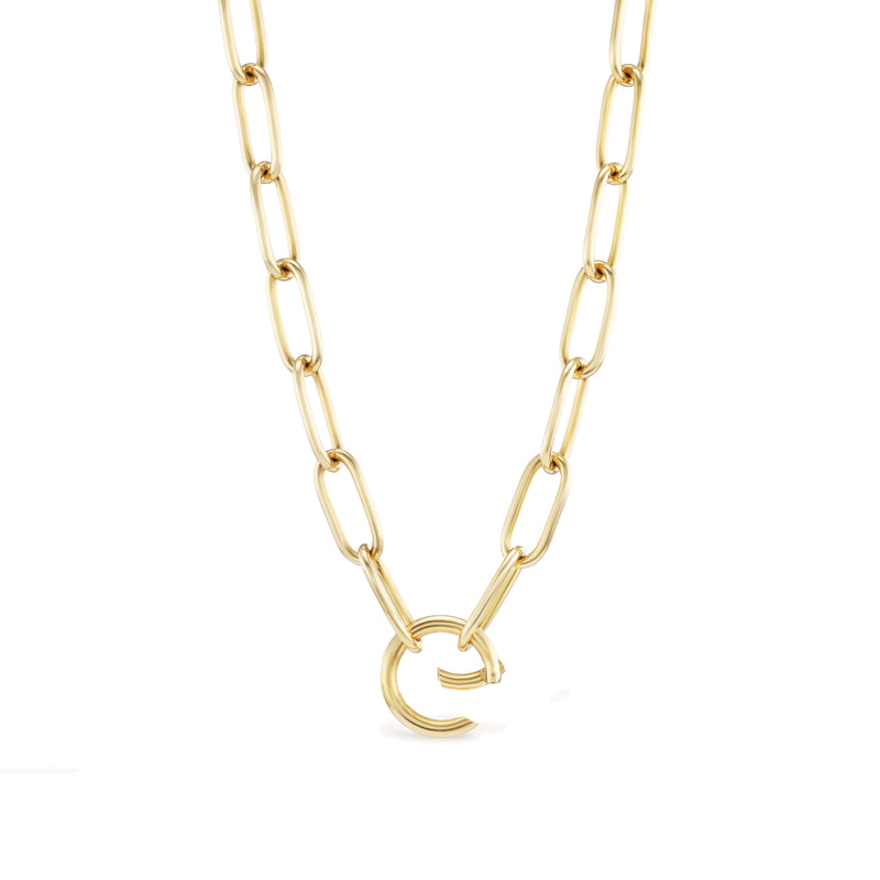 14k yellow gold sardinia 3 chain with plain clasp by Marlo Laz Tiny Gods