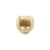 14K yellow gold Puffed Heart Ring by Lauren Rubinski Tiny Gods Paulette