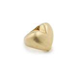 14K yellow gold Puffed Heart Ring by Lauren Rubinski Tiny Gods paulette