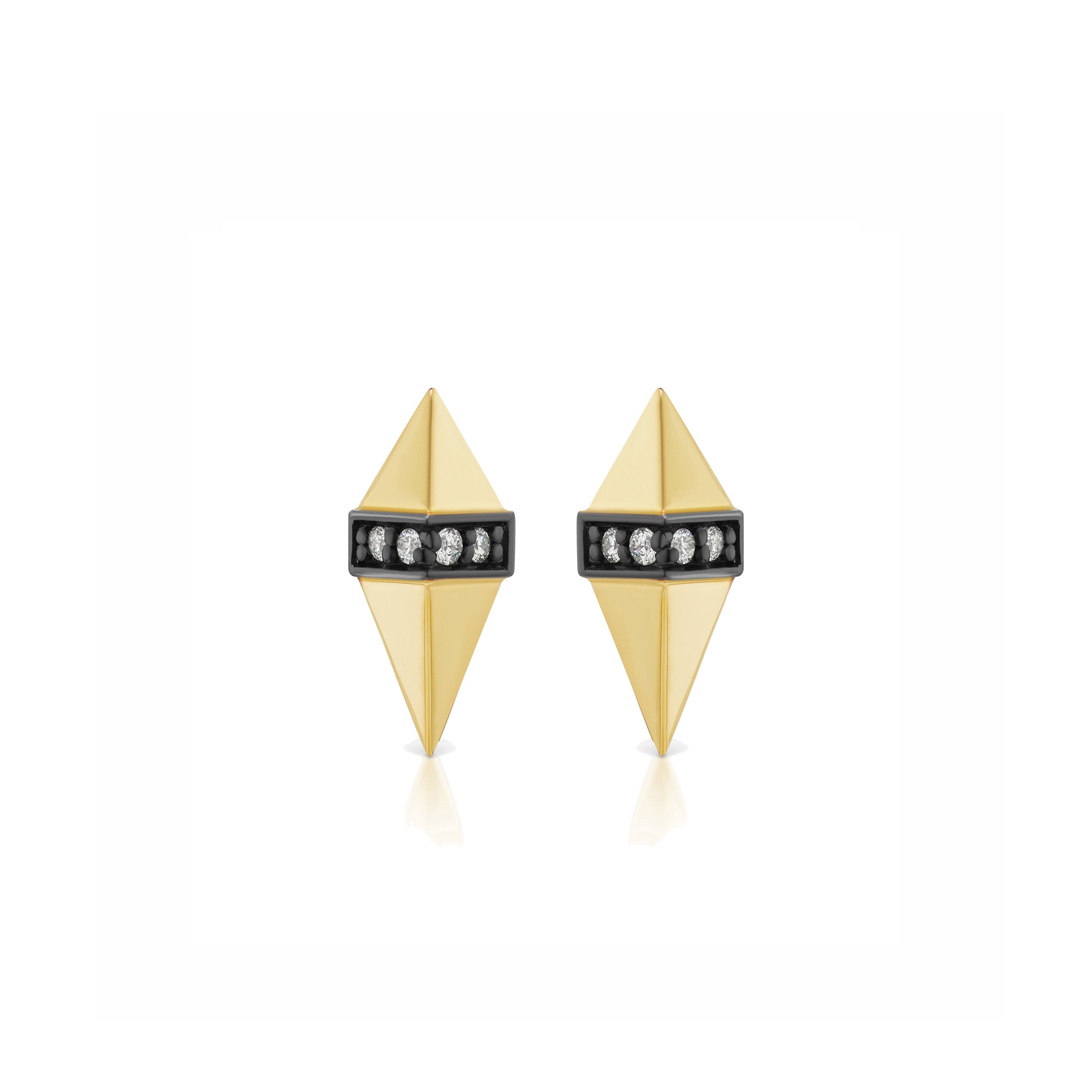 18k yellow gold pietra studs by Sorellina